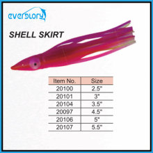 Señuelo de la pesca del pulpo - Shell la camisa en diverso tamaño